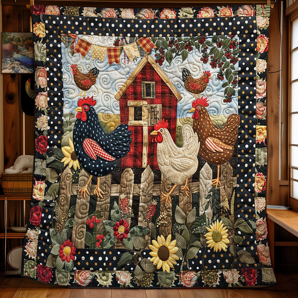 Farmhouse Chicken SR2208006CL Quilt