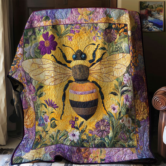 Fat Bees And Flowers WN3107027CL Quilt