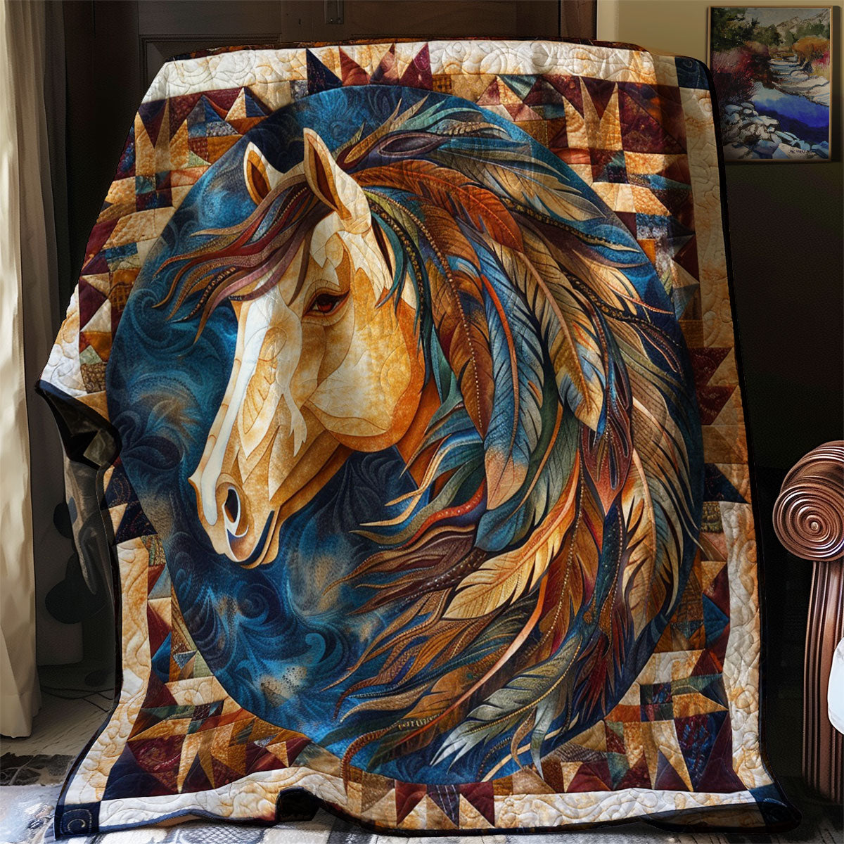 Feathers And Horse WM1408028CL Quilt