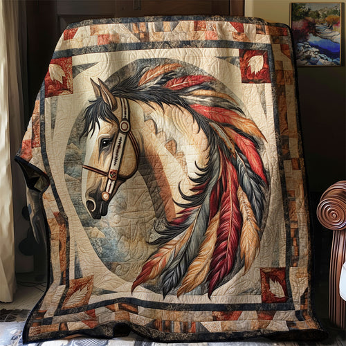 Feathers And Horse WN0108061CL Quilt