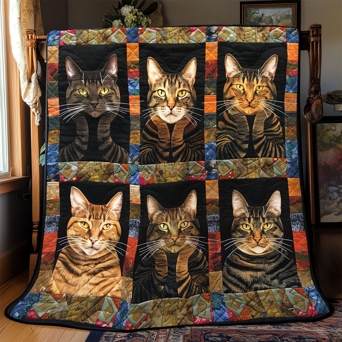 Feisty Cats WN2208031CL Quilt