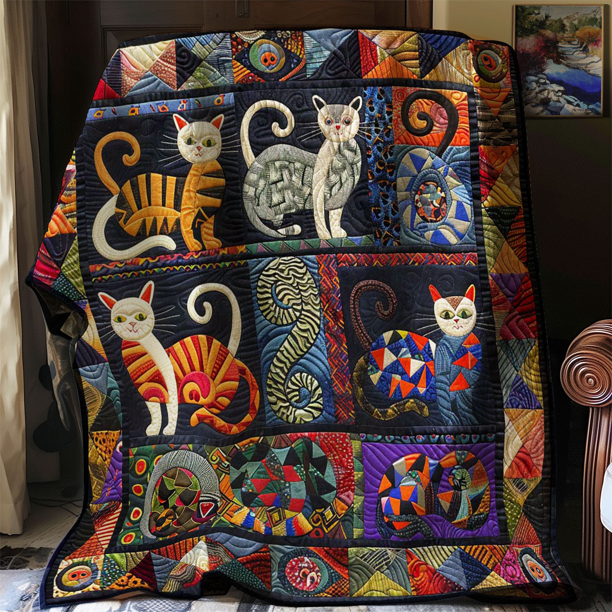 Feline Chuckles WN0908073CL Quilt