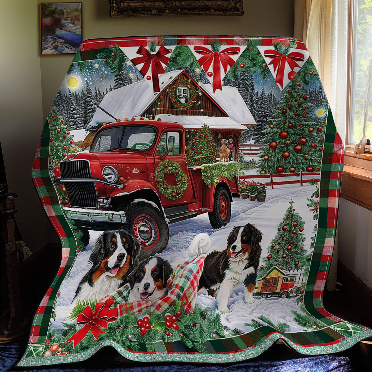 Festive Bernese Ride WN3008035CL Quilt