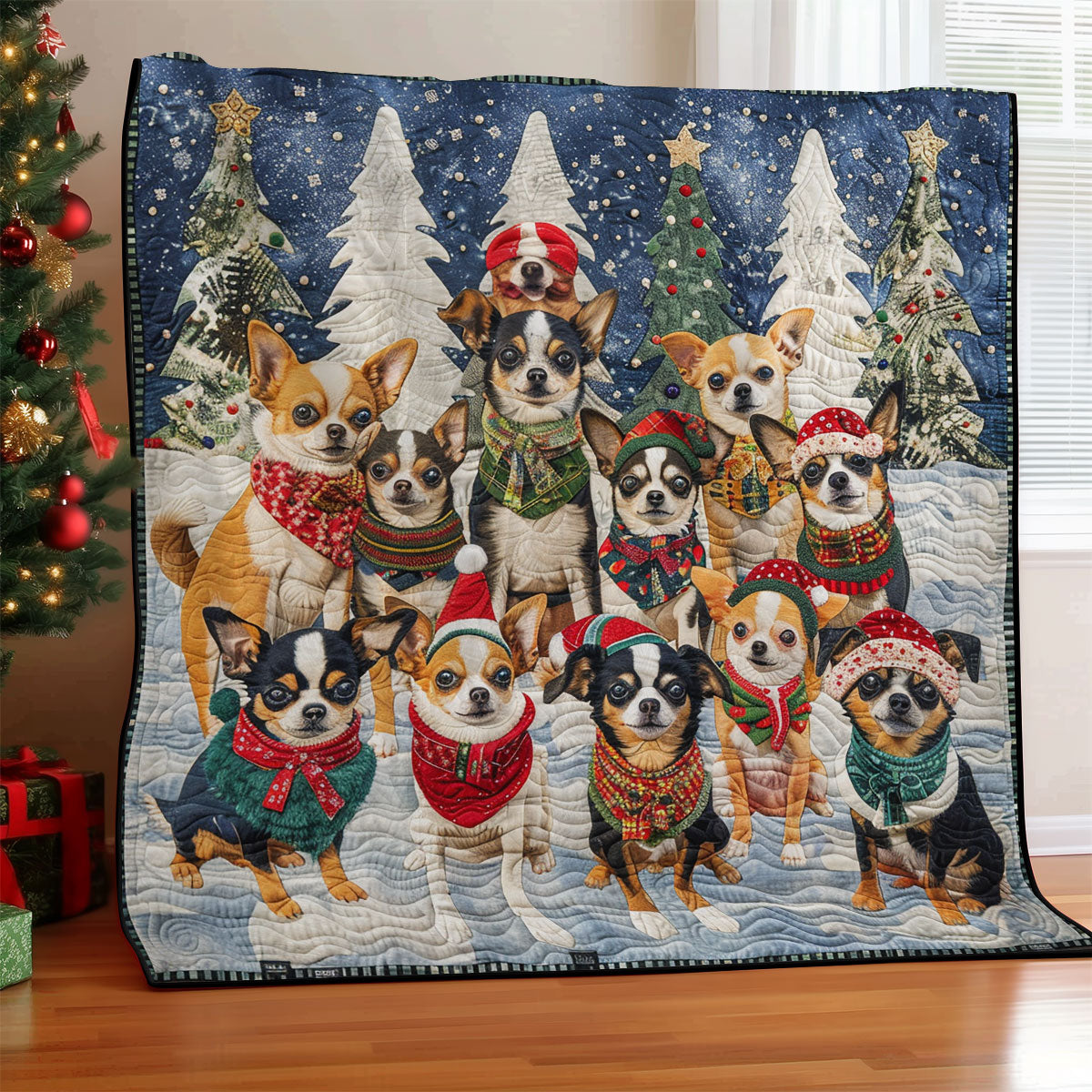 Festive Chihuahuas SR1608048CL Quilt