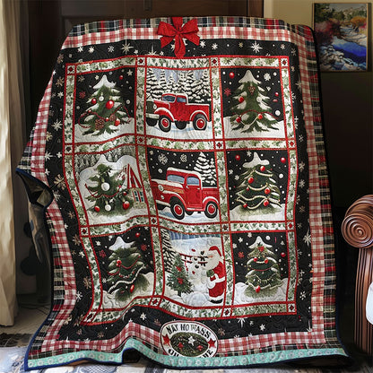 Festive Tree And Santa Truck WN1109042CL Quilt