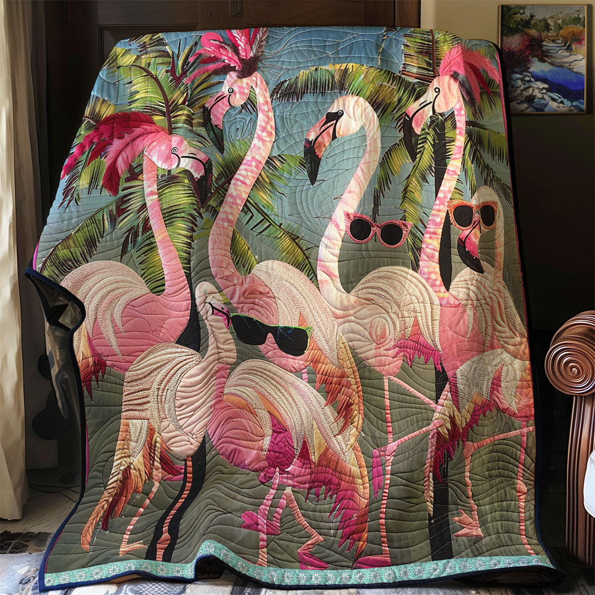 Flamingo Glamour Moments WN0909042CL Quilt