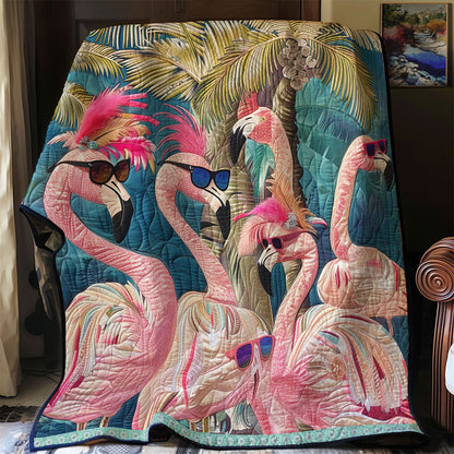 Flamingo In Sunglasses Bliss WN0909044CL Quilt