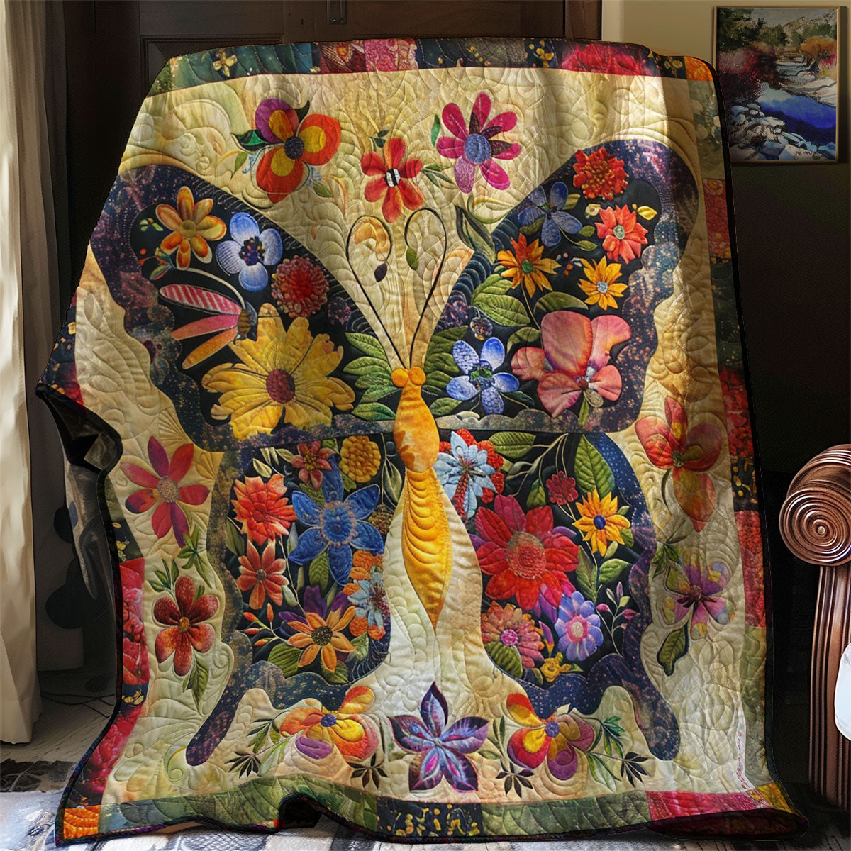 Floral Butterfly WM1408009CL Quilt