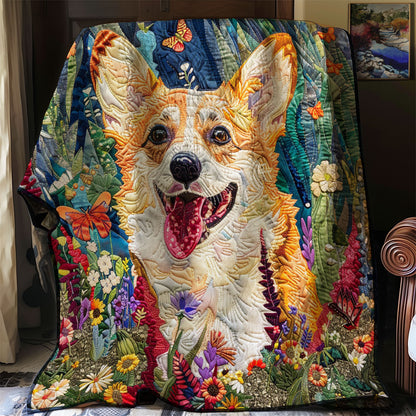 Floral Corgi WM2908021CL Quilt