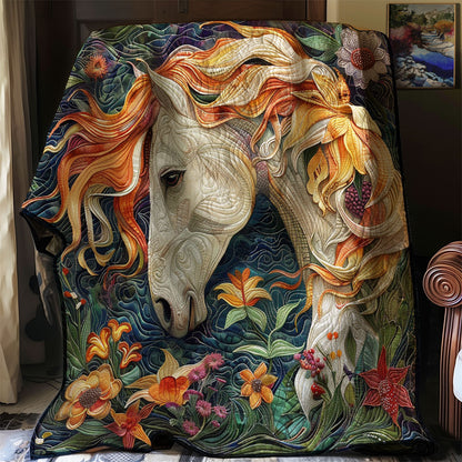 Floral Horse WM2808060CL Quilt