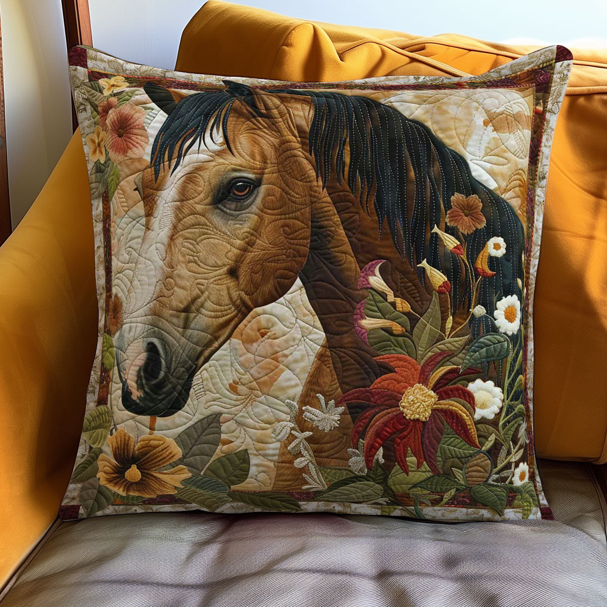 Floral Stallion WN3007063CL Quilt Pillow Case