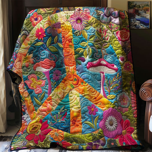 Florals Hippie Sign WM2308041CL Quilt