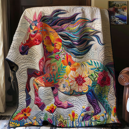 Florals Horse WM1408002CL Quilt