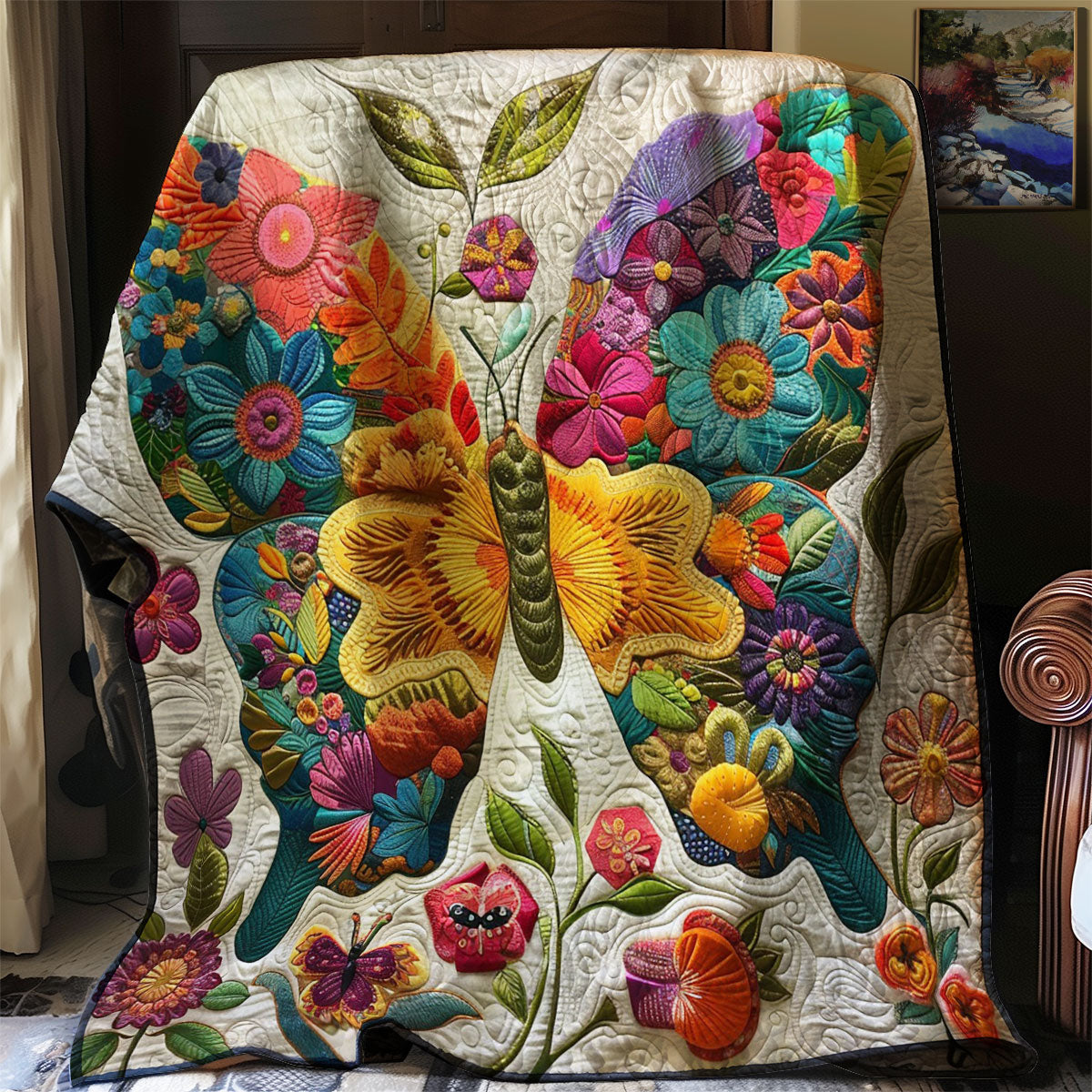 Florals Wings WM2308086CL Quilt