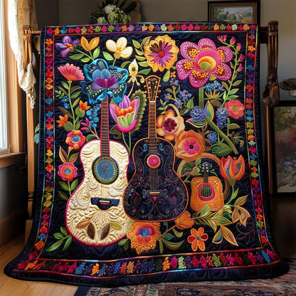 Flower Guitar Dreams WN2208132CL Quilt