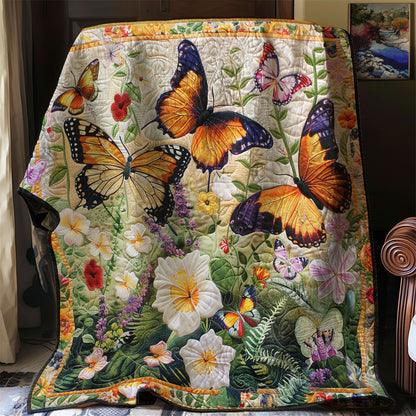 Flowers And Butterflies WM2108021CL Quilt