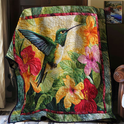 Flowers And Hummingbird WN0208044CL Quilt