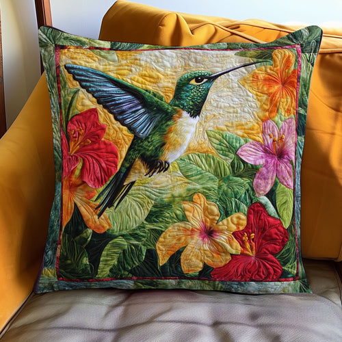 Flowers And Hummingbird WN0208076CL Quilt Pillow Case