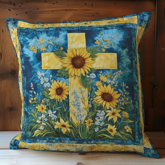 Flowers Cross WM0508109CL Quilt Pillow Case