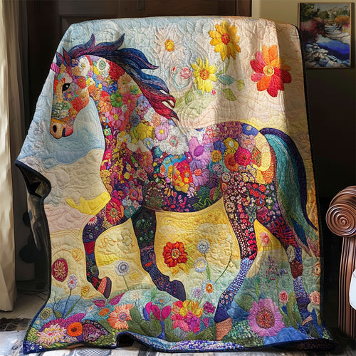 Flowers Horse WM0608005CL Quilt