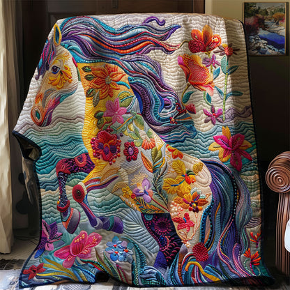 Flowers Horse WM1308003CL Quilt