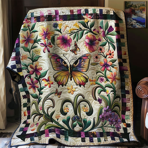 Foral Butterfly WM2808086CL Quilt