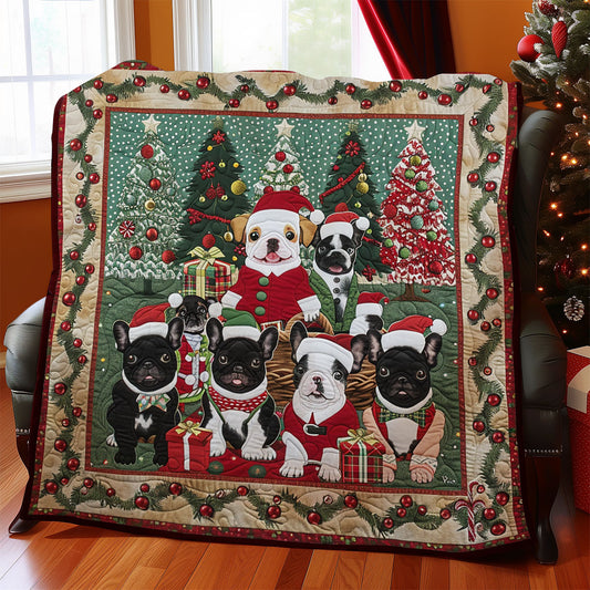 French Bulldog Family SR2008028CL Quilt