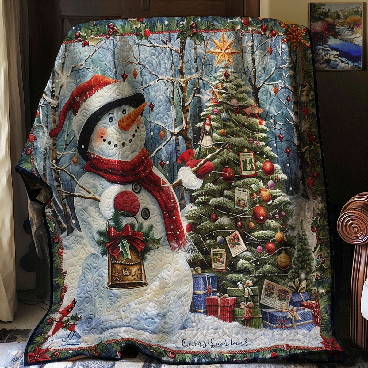 Friendly Snowman WM2408010CL Quilt