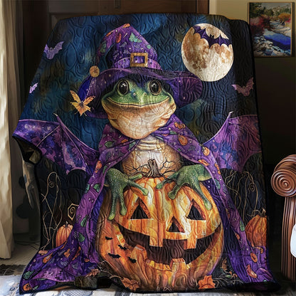 Frog Witch Halloween WM1008088CL Quilt