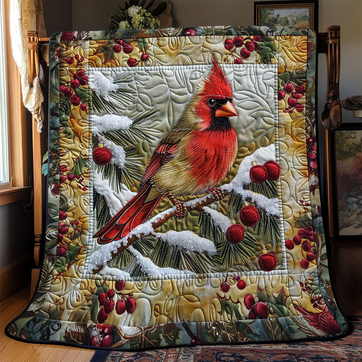 Frosty Cardinal WN2208047CL Quilt