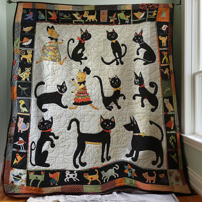 Funny Black Cats WM2907001CL Quilt