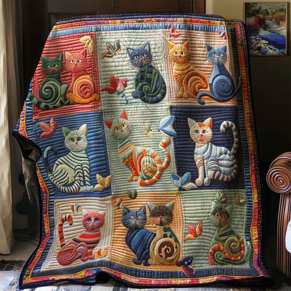 Funny Feline Snuggle WN0908062CL Quilt