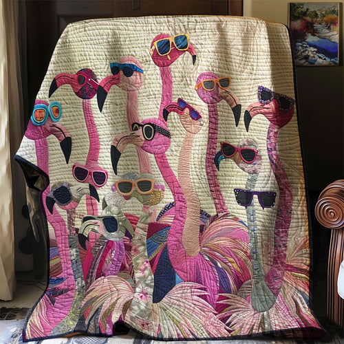 Funny Pink Flamingo WM1908025CL Quilt