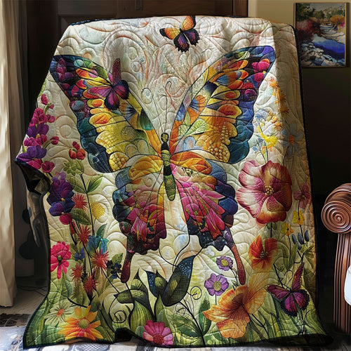 Garish Floral Butterfly WM2308085CL Quilt