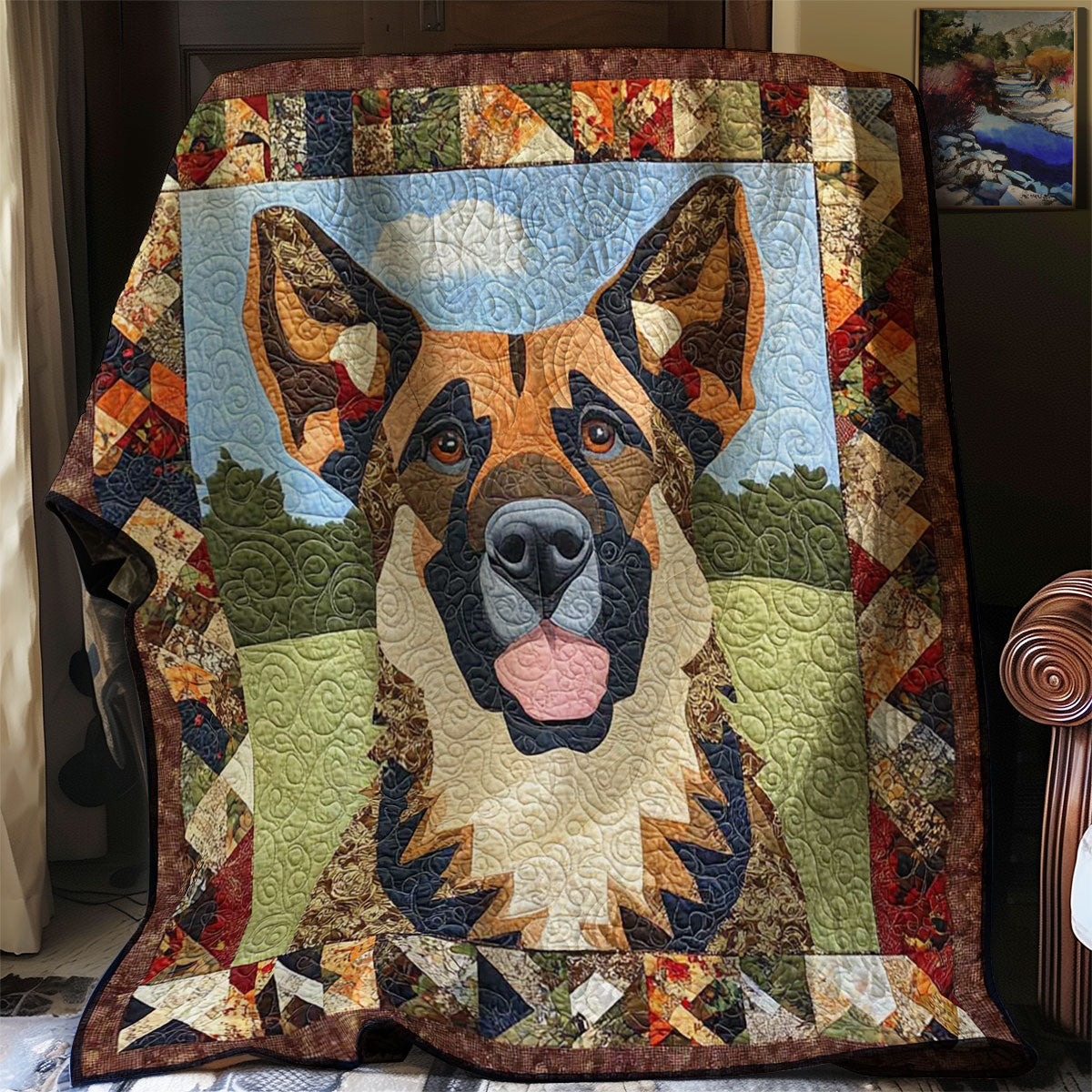 German Shepherds Bliss WN0608017CL Quilt