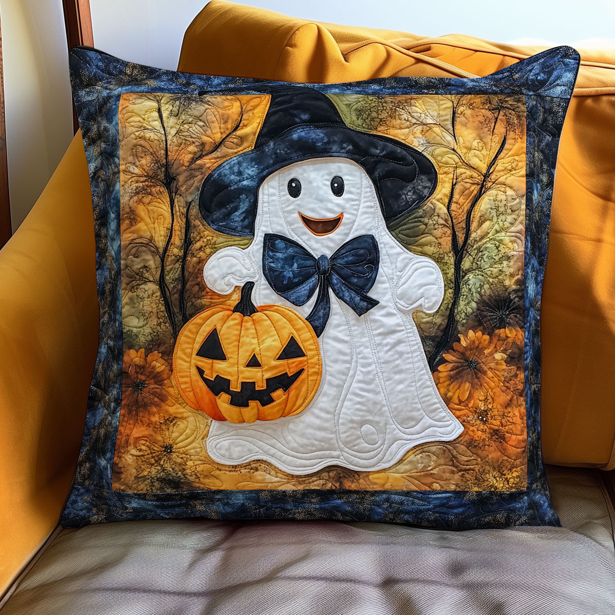 Ghost Witch And Pumpkin WN3107074CL Quilt Pillow Case