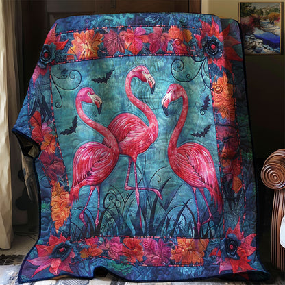 Ghostly Flamingo Perch WN0908012CL Quilt