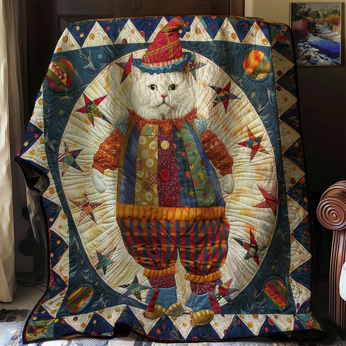 Giant Funny Cat WM1608002CL Quilt