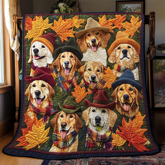 Golden Dogs Autumn Charm WN2708013CL Quilt