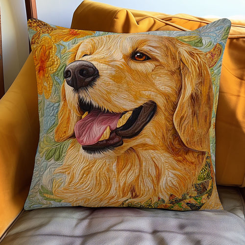 Golden Retriever Love WN0308044CL Quilt Pillow Case