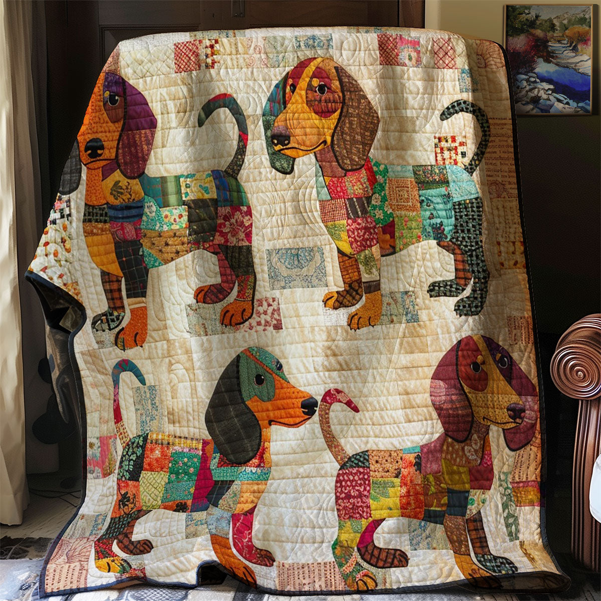 Gracious Dashsunds WM2308024CL Quilt