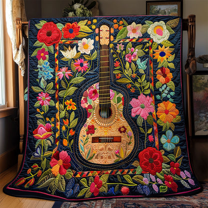 Groovy Guitar Blossoms WN2208124CL Quilt