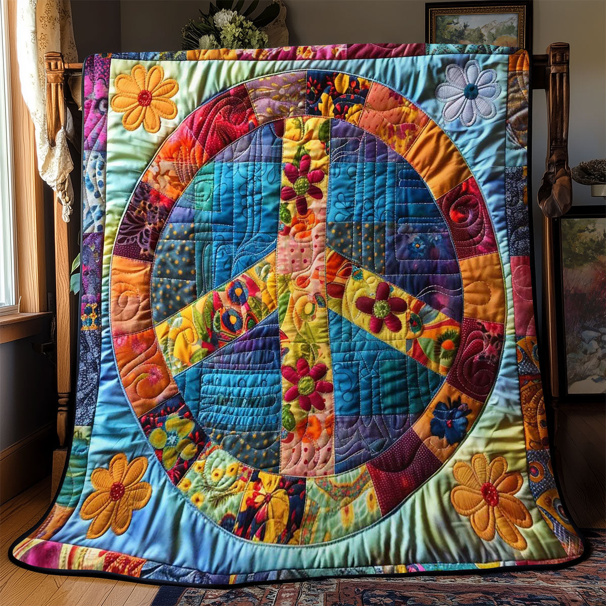 Groovy Peace WN2108042CL Quilt