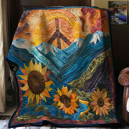 Groovy Peace & Sunflowers WN1008044CL Quilt