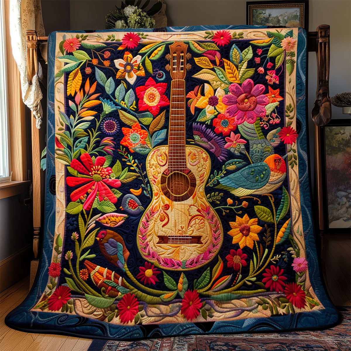 Guitar Blossom Magic WN2208133CL Quilt