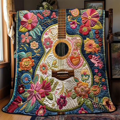 Guitar Flower Fusion WN2208126CL Quilt