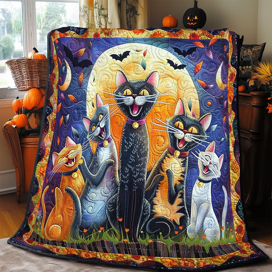 Halloween Cat Night SR2008021CL Quilt