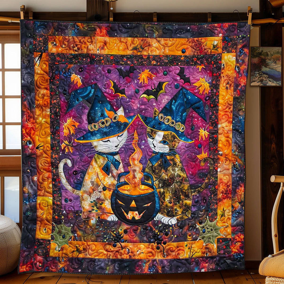 Halloween Cat's Potion WN1408038CL Quilt