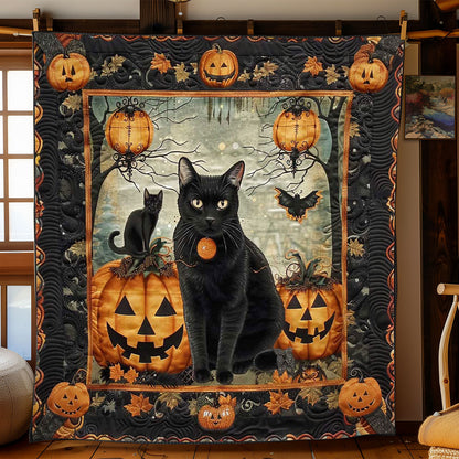 Halloween Cat's Pumpkin Patch WN1908099CL Quilt
