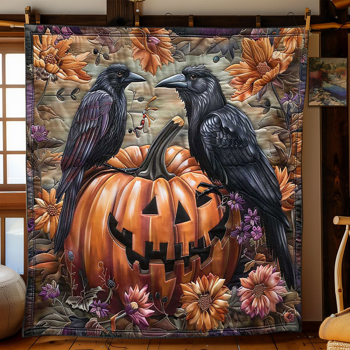 Halloween Crow's Roost WN1908075CL Quilt